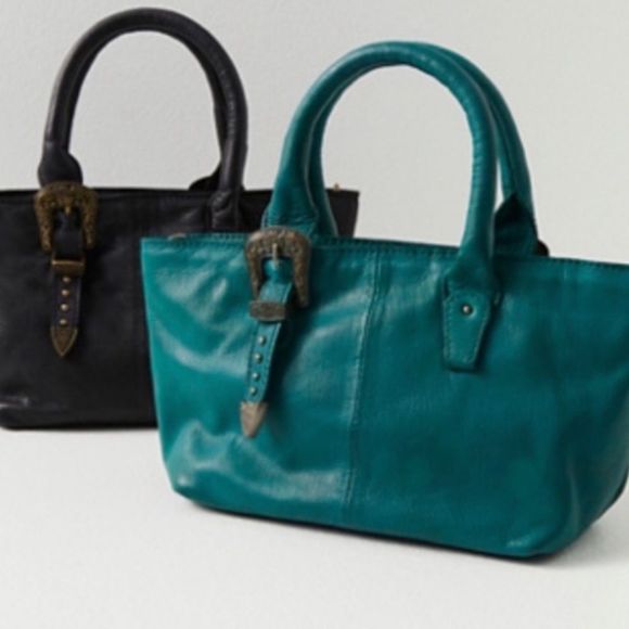 Free People Bandera Western Crossbody Bag Teal Blue - Picture 1 of 5